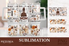mom tumbler sublimation design being used as a 40 oz tumbler wrap print