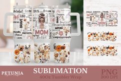 mom tumbler sublimation design being used as a 40 oz tumbler wrap print