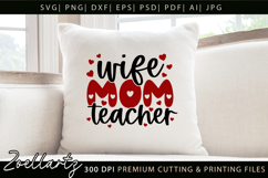 Mom Teacher SVG for Cricut Mothers Day T-shirt Mug Design Product Image 7