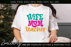 Mom Teacher SVG for Cricut Mothers Day T-shirt Mug Design Product Image 2