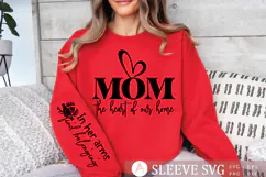 Mom the heart of our home Sleeve SVG Product Image 2