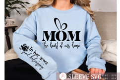 Mom the heart of our home Sleeve SVG Product Image 1