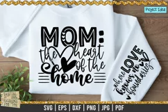 Mom the heart of the home is a professional design that is ready to be cut with all major cutting machines. Sublimation, iron-on transfer and printing file formats also included.