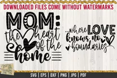 Mom the heart of the home is a professional design that is ready to be cut with all major cutting machines. Sublimation, iron-on transfer and printing file formats also included.