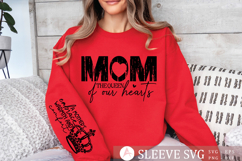 Mom the queen of our hearts Sleeve SVG Design Product Image 3