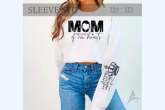 Mom the queen of our hearts Sleeve SVG Design Product Image 1