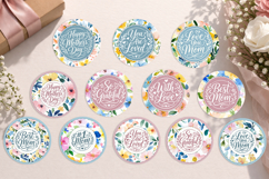 Floral Cupcake Topper Mothers Day Printable, Mom cake Topper Product Image 2