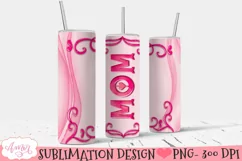 Mom Tumbler Wrap for Sublimation | Mother's day Tumbler PNG Product Image 2