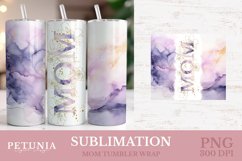 Mom tumbler wrap png being used as a mother's day gift tumbler print