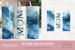 Mom tumbler wrap png being used as a mother's day gift tumbler print