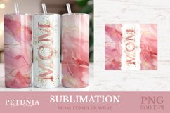Mom tumbler wrap png being used as a mother's day gift tumbler print