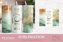 Mom tumbler wrap png being used as a mother's day gift tumbler print