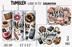 Boss Babe Tumbler Wrap, Woman Business, mama, 20 oz Skinny Product Image 1
