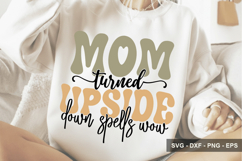 Mom Turned Upside Down Spells Wow - Mother's Day Design Product Image 1