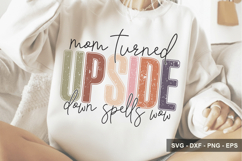 Mom Turned Upside Down Spells Wow - Mother's Day Design Product Image 1