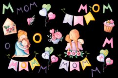 Mom watercolor clipart, mother&#039;s day clipart Product Image 3