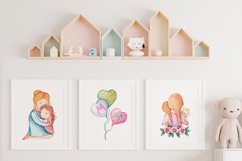 Mom watercolor clipart, mother&#039;s day clipart Product Image 2