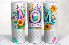 Mom We Love You Mother&#039;s Day Photo Tumbler Design PNG Product Image 1