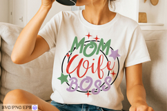 Mom Wife Boss Mother's Day SVG PNG Design Product Image 2
