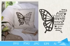 positive quote for mom, mothers day mug printable, butterfly cut file, home decor positive cut file