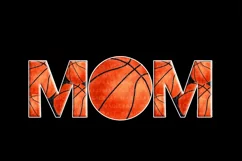 MOM Basketball PNG Clipar, watercolor mom sport Basketball Product Image 2
