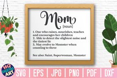 Funny Mom Definition Sign SVG / Mother's Day SVG Product Image 1