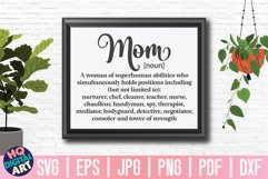 Funny Mom Definition Sign SVG / Mother&#039;s Day SVG Product Image 1
