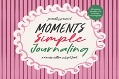 Moments Simple Journaling - Handwritten Script Font Product Image 1