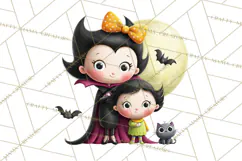 Mama and Me Halloween Monsters PNG Clipart, Mommy And Me Png Product Image 4