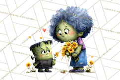 Mama and Me Halloween Monsters PNG Clipart, Mommy And Me Png Product Image 2