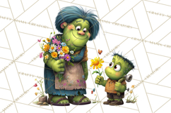 Mama and Me Halloween Monsters PNG Clipart, Mommy And Me Png Product Image 4
