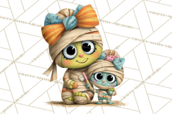 Mama and Me Halloween Monsters PNG Clipart, Mommy And Me Png Product Image 4