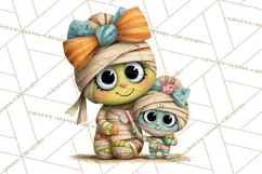 Mama and Me Halloween Monsters PNG Clipart, Mommy And Me Png Product Image 4