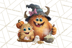 Mama and Me Halloween Monsters PNG Clipart, Mommy And Me Png Product Image 3