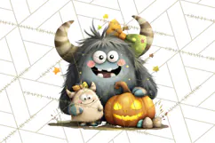 Mama and Me Halloween Monsters PNG Clipart, Mommy And Me Png Product Image 4