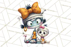 Mama and Me Halloween Monsters PNG Clipart, Mommy And Me Png Product Image 5