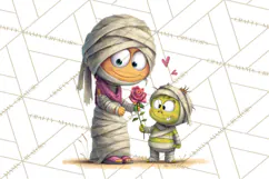 Mama and Me Halloween Monsters PNG Clipart, Mommy And Me Png Product Image 3