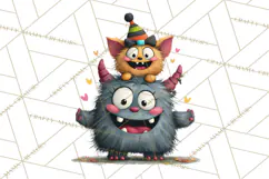 Mama and Me Halloween Monsters PNG Clipart, Mommy And Me Png Product Image 4