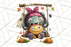 Mama and Me Halloween Monsters PNG Clipart, Mommy And Me Png Product Image 5
