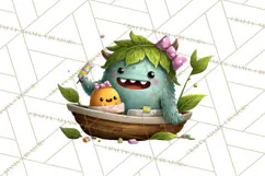 Mama and Me Halloween Monsters PNG Clipart, Mommy And Me Png Product Image 2