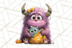 Mama and Me Halloween Monsters PNG Clipart, Mommy And Me Png Product Image 4