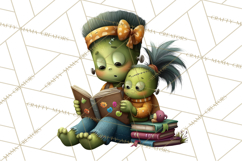 Mama and Me Halloween Monsters PNG Clipart, Mommy And Me Png Product Image 5