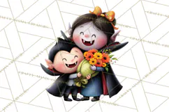 Mama and Me Halloween Monsters PNG Clipart, Mommy And Me Png Product Image 5