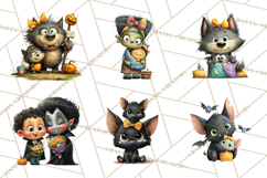 Mama and Me Halloween Monsters PNG Clipart Product Image 4