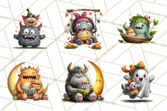 Mama and Me Halloween Monsters PNG Clipart Product Image 8