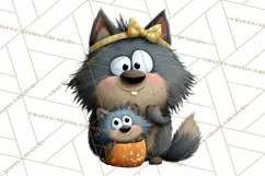 Mama and Me Halloween Monsters PNG Clipart, Mommy And Me Png Product Image 3