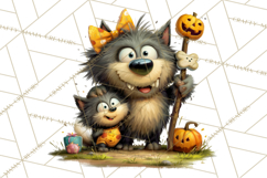 Mama and Me Halloween Monsters PNG Clipart, Mommy And Me Png Product Image 4