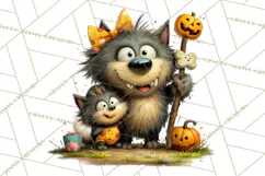 Mama and Me Halloween Monsters PNG Clipart, Mommy And Me Png Product Image 4