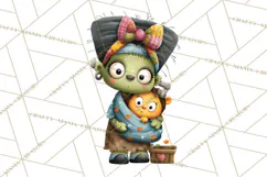 Mama and Me Halloween Monsters PNG Clipart, Mommy And Me Png Product Image 5