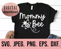 Family Bee SVG - Mommy Daddy Bee - 1st Bumble Bee Birthday Product Image 3